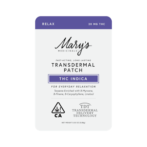 Mary's medicinals - RELAX - INDICA TRANSDERMAL PATCH