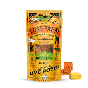 Lost farm - MANGO THCV LIVE ROSIN INFUSED FRUIT CHEWS