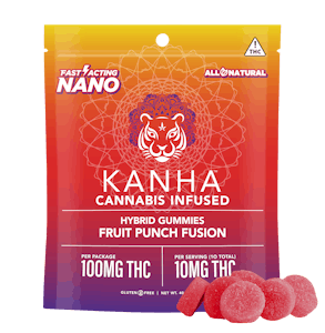 Kanha - FRUIT PUNCH FUSION NANO GUMMIES - 10 PACK