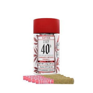 Stiiizy - STRAWBERRY COUGH 40'S INFUSED PREROLL - 5 PACK
