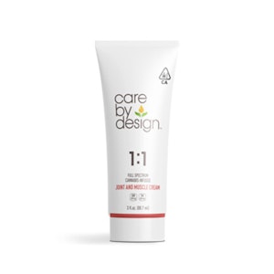 Care by design - JOINT AND MUSCLE CREAM 1:1 CBD:THC - 3OZ