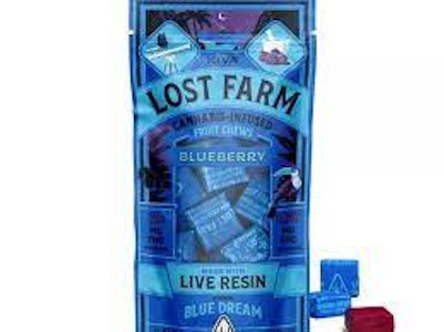 Kiva - [LOST FARM] EDIBLE - 100MG BLUEBERRY BLUE DREAM CHEWS (S)