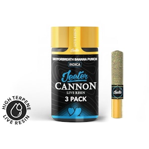 Jeeter - MOTORBREATH BANANA PUNCH INFUSED BABY CANNON - 3 PACK