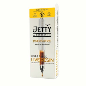 Jetty extracts - SUNSHINE OG UNREFINED LIVE RESIN DABLICATOR - GRAM